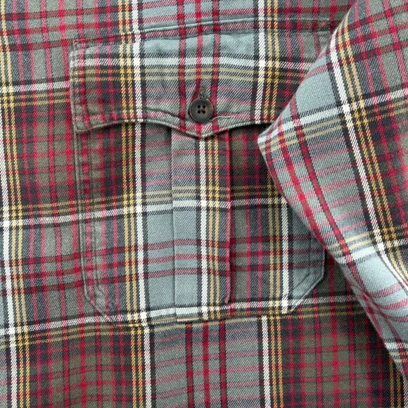 Polo by Ralph Lauren Plaid Flannel Shirt Size 2XLT Red Green Button Down Top - Picture 4 of 14